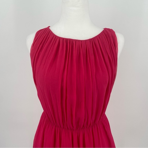 Alice + Olivia Hot Barbie Pink Mini Silk Dress - Picture 3 of 11